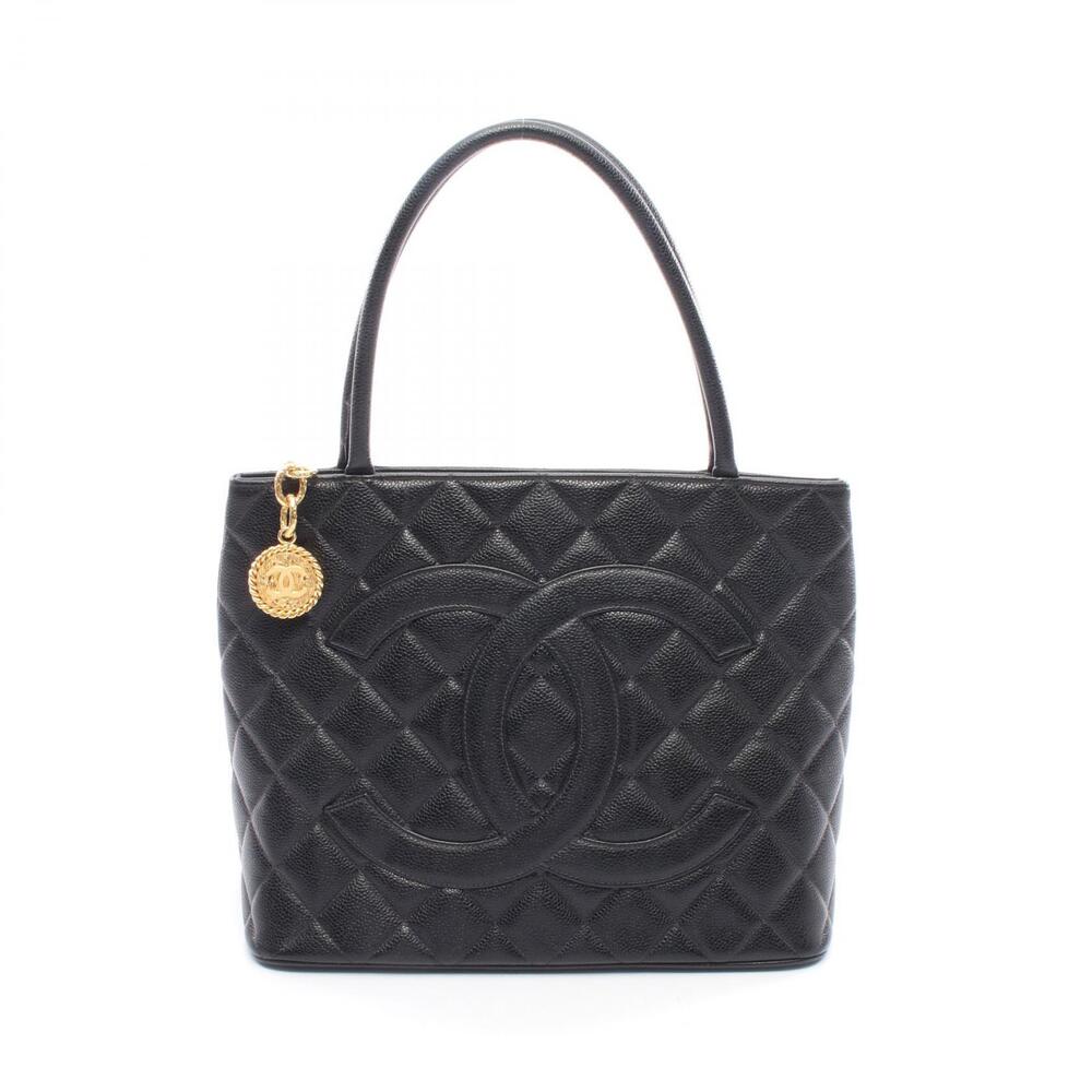 Chanel Reissue Tote Bag Caviar Leather Grained Calfskin Black
